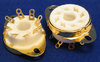 International Octal chassis mount gold plated socket fits EL34 5881 6L6
